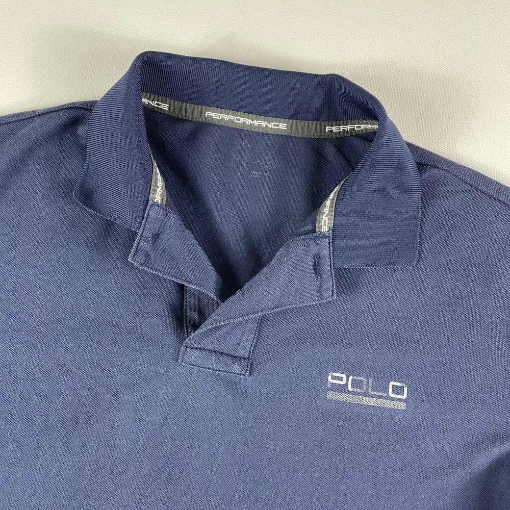 Ralph Lauren Performance Polo Mens Small Blue Short Sleeve Stretch RL